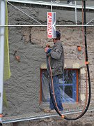 12 June 2012 - the crépi under-layer applied to the road and east sides
