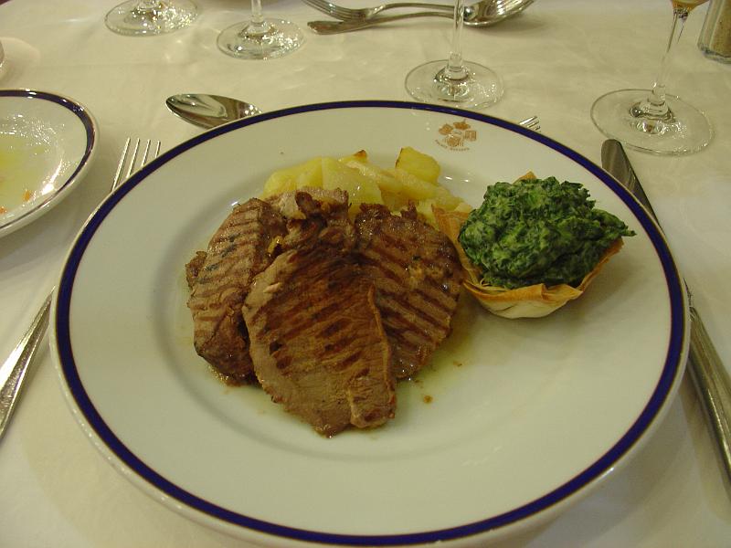 DSC00564.JPG - Main: Wild boar with garlic and sauteed potatoes with cider and rapini purée tartlet