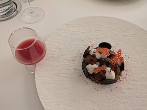 20251111_PXL193959057.MP_Pixel7a-JEB Le chocolat au piment d'Espelette, grenade (juice in the glass), vanille, tuile corail