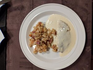 20210320_PXL184706652_Pixel3a-JEB Muge de Méditerranée et tomme de Pierre Percée, coco blancs, jambon fume