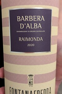 20250123_PXL_202501900_Pixel7a-JEB Raimonda Barbera d'Alba DOC - Fontanafredda 2020 vin rouge (barbera grape)