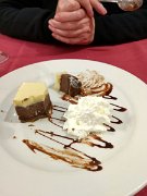 Andalusia, Cadiz, La Bodeguita de Plocia, Spain, Three-chocolate tart : Andalusia, Cadiz, La Bodeguita de Plocia, Spain, Three-chocolate tart