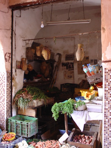 Marrakech144.jpg - stall in Marrakech kasbah area