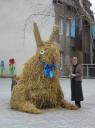 Straw bunny at Sainte Marie aux Mines